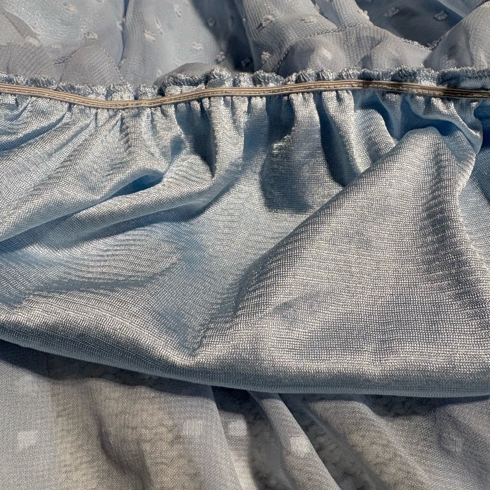 Light Blue Off-Shoulder Blouse - Picture 7 of 10